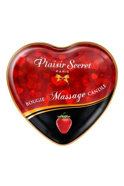 Plaisirs Secrets Strawberry świeca do masażu serca (35 ml)