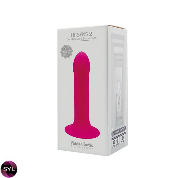 Дилдо з присоскою Adrien Lastic Hitsens 2 Pink, відмінно для страпона, макс діаметр 4 см, довжина 16 AD24011 SafeYourLove