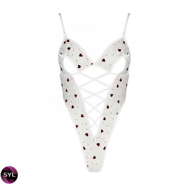 Еротичний боді з малюнком LOVELIA BODY white L/XL - Passion SO4756 SafeYourLove