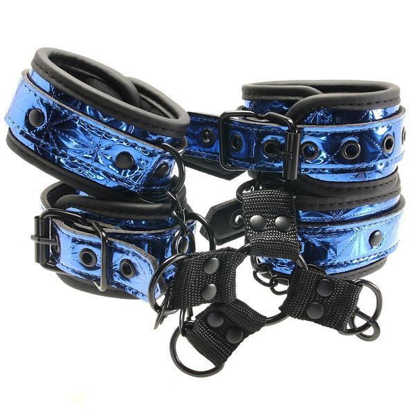 Набір манжет із пряжками для BDSM WHIPSMART DIAMOND HOGTIE BLUE T160603 SafeYourLove