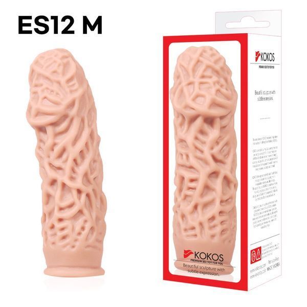 Насадка на член Kokos Extreme Sleeve ES.12, утолщающая, стимулирующий рельеф SO2492 фото