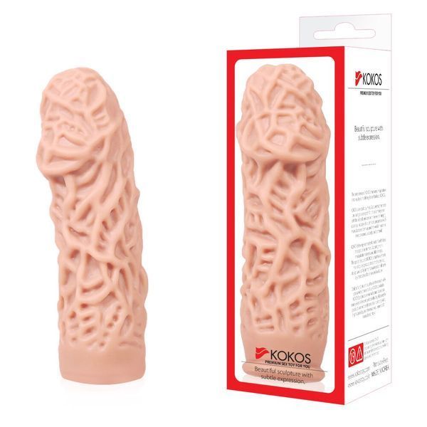 Насадка на член Kokos Extreme Sleeve ES.12, утолщающая, стимулирующий рельеф SO2492 фото