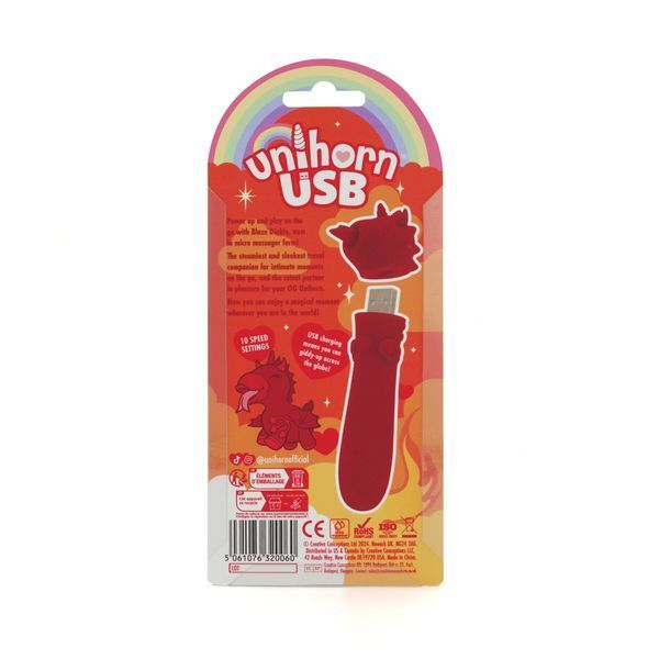 Wibrator Unihorn USB Bullet Unicorn &ndash; Blaze Diablo Vibrating Bullet, ładowanie USB, 10 tryb&oacute;w
