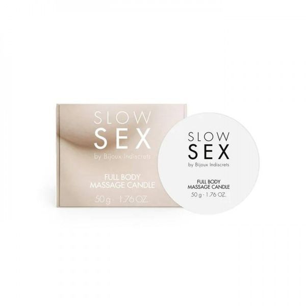 Świeca do masażu z olejkami aromatycznymi Bijoux Indiscrets Świeca do masażu Slow Sex, 50 ml