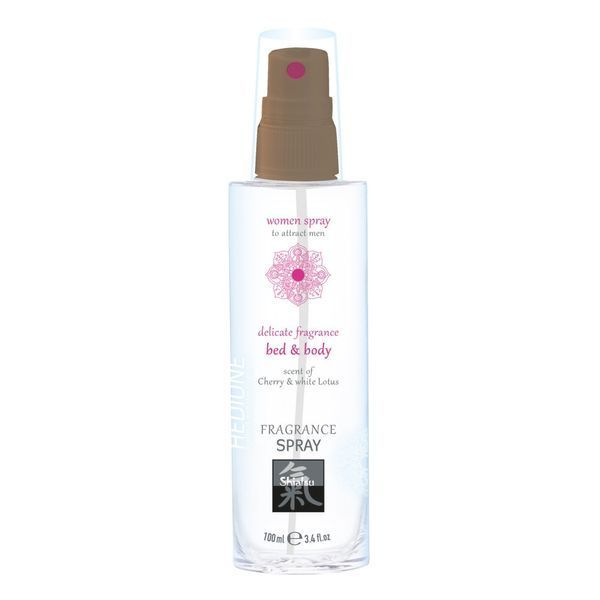 Спрей для тела и постели с феромонами и афродизиаками SHIATSU Fragrance Вишня и белый лотос, 100 мл HOT67090 фото