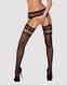 Obsessive Garter Stockings S214, Imitation Garter, Black, S-L