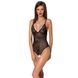 Боди с ажурным декором и открытым шагом Passion Ursula Body black SO5829 фото 1