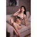 One Size Lb1 Butterfly Bra, Genuine Leather, Black