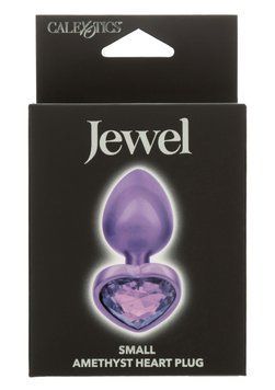 Анальний корок CalExotics Diamond Heart Plug Small, фіолетовий, 5,7&times;3,2 см CE16516F SafeYourLove