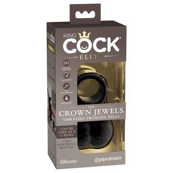 Strap-on attachment "scrotum with vibration" Pipedream King Cock Elite black
