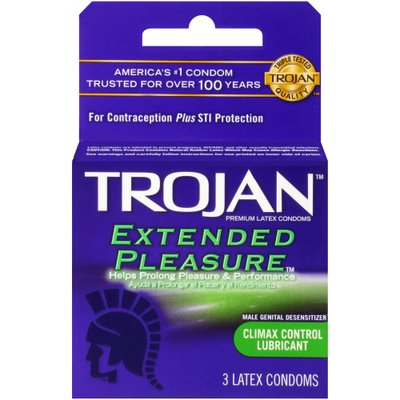 Упаковка 3шт Trojan Extended Pleasure UCIU000509 фото