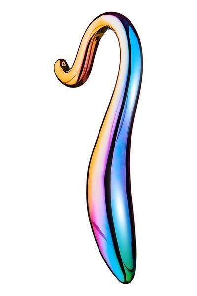 Изогнутый стеклянный фаллоимитатор Dream Toys Glamour Glass, разноцветный DT22023 фото
