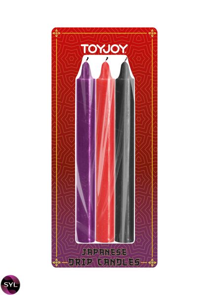 Свечки для БДСМ низкотемпературные TOYJOY Japanese Drip Candles, 3 шт TJ10346 фото