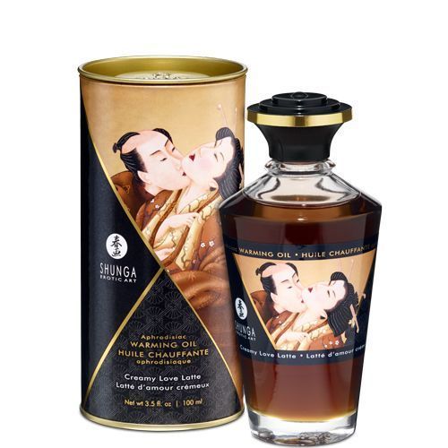 Розігрівальна олія Shunga Aphrodisiac Warming Oil – Creamy Love Latte (100 мл) без цукру, смачна SO2500 SafeYourLove