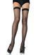 Leg Avenue Nylon Fishnet Thigh Highs, color Black