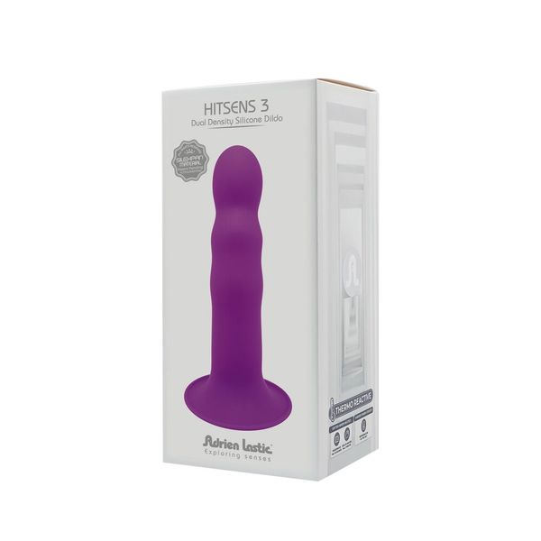 Дилдо з присоскою Adrien Lastic Hitsens 3 Purple, відмінно для страпона, діаметр 4,1 см, довжина 18, AD24023 SafeYourLove