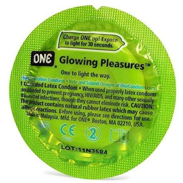 Набор презервативов One Glowiing Pleasures светящихся в темноте (цена за 5 шт.) ON222073 фото Safeyourlove Набор презервативов One Glowiing Pleasures светящихся в темноте (цена за 5 шт.) ON222073 фото