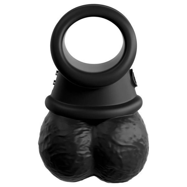 Насадка для страпона "мошонка с вибрацией" Pipedream King Cock Elite черная PP22710 фото
