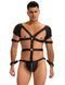 Боді-портупея чоловіча Star Night з обмежувачами та блискавкою, чорна, L MP270/L фото 1 Safeyourlove