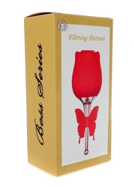 Вакуумный стимулятор клитора с вибрацией в виде розы Rose Flirting BS260136 фото
