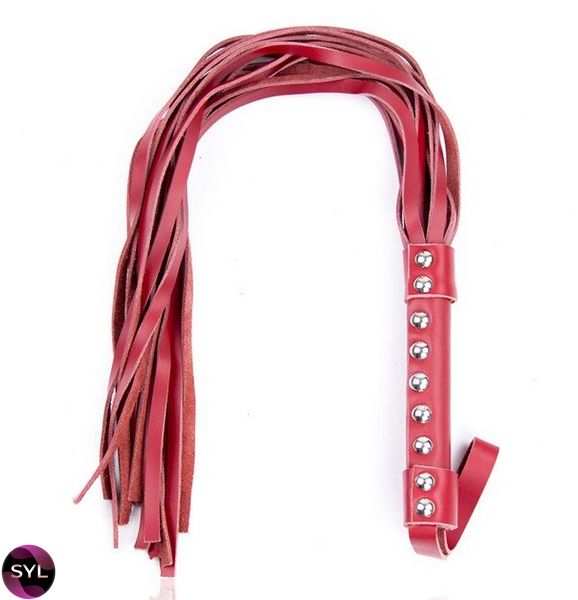 Флоггер DS Fetish Leather flogger red suede leather 292000121 SafeYourLove