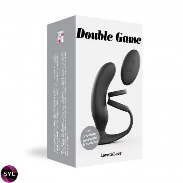 Вибромассажер простаты Love To Love Double Game с двойным эрекционным кольцом и пультом ДУ SO4072 фото