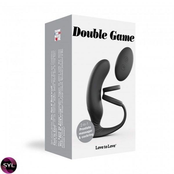 Вібромасажер простати Love To Love Double Game з подвійним ерекційним кільцем і пультом ДК SO4072 SafeYourLove