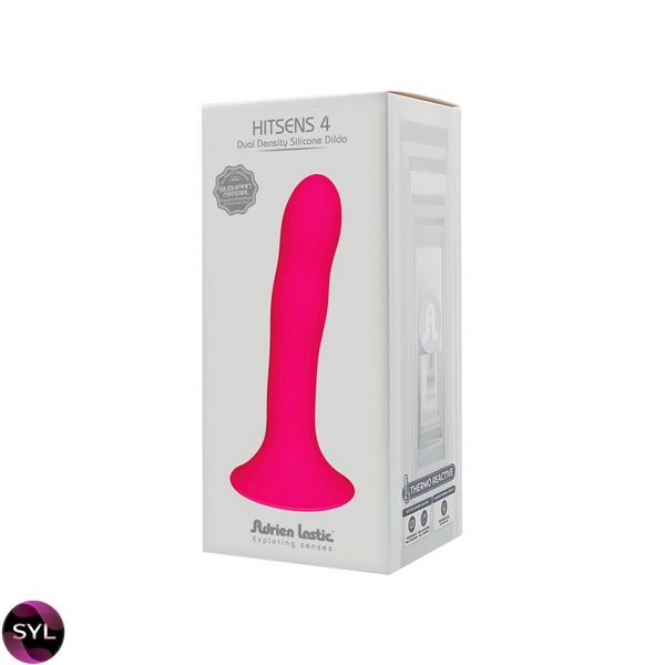 Дилдо з присоскою Adrien Lastic Hitsens 4 Pink, відмінно для страпона, діаметр 3,7см, довжина 17,8см AD24041 SafeYourLove