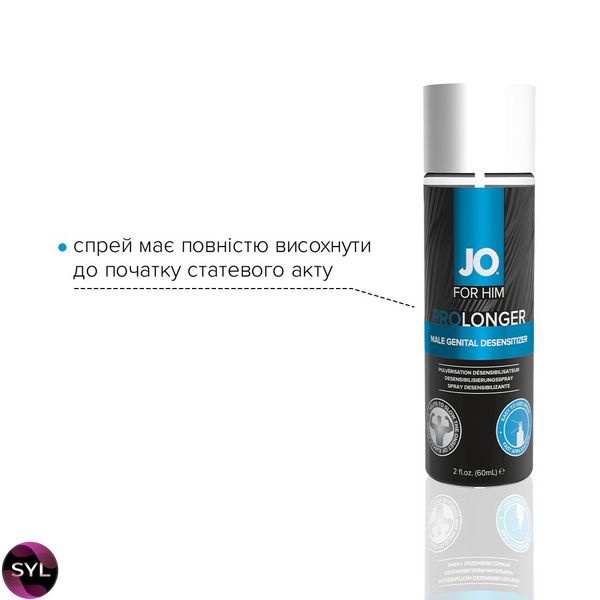 Пролонгуючий спрей System JO Prolonger Spray with Benzocaine (60 мл) SO1832 SafeYourLove