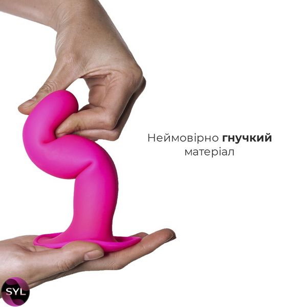 Дилдо з присоскою Adrien Lastic Hitsens 4 Pink, відмінно для страпона, діаметр 3,7см, довжина 17,8см AD24041 SafeYourLove