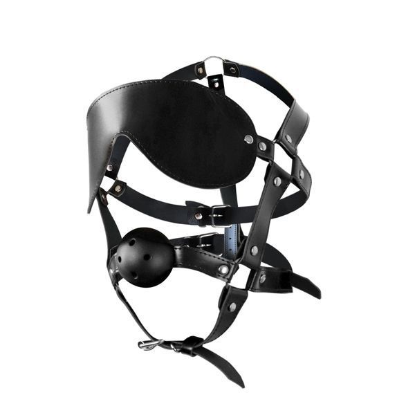 Gag mask Art of Sex - Deymon, Eco leather, Black