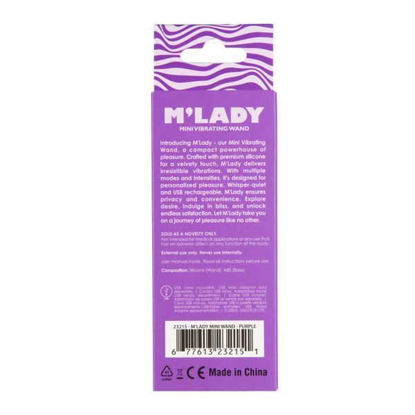 Вібромасажер M&rsquo;Lady Mini Vibrating Wand, колір Purple SX3144 SafeYourLove