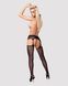 Pończochy siateczkowe z koronkowym pasem Pończochy Obsessive Garter S307, imitacja, rozmiar S-L