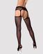 Pończochy siateczkowe z koronkowym pasem Pończochy Obsessive Garter S307, imitacja, rozmiar S-L