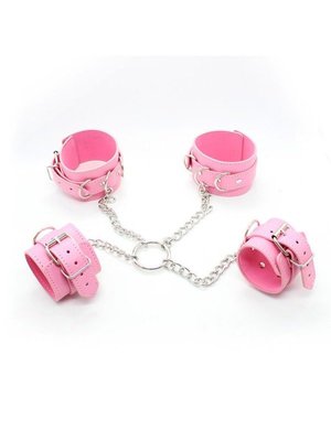 Ограничители DS Fetish Hogtie restraints with chain pink 252402125 фото