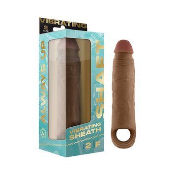 Реалистичная вибронасадка Shaft Vibrating Sheath Size 2 Oak с пультом, 22.3 см 860293 фото