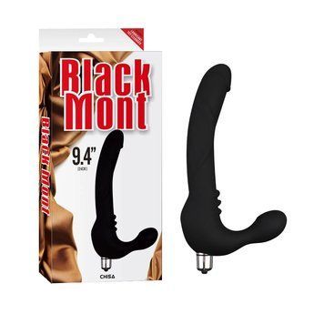 Strap-on strap-on Chisa Black Mont with removable vibrating bullet