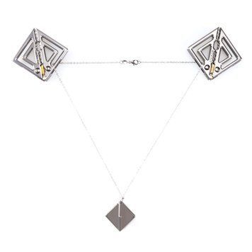 LOCKINK Adjustable Nipple Clamps with Light Pendant, Grey