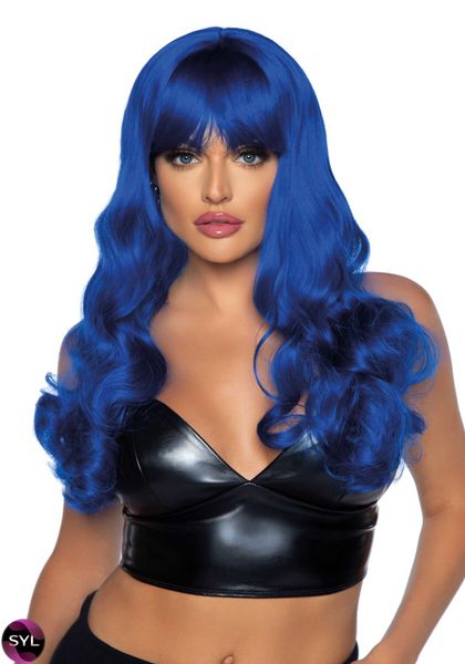 Leg Avenue Misfit Long Wavy Wig Blue SO8010 SafeYourLove