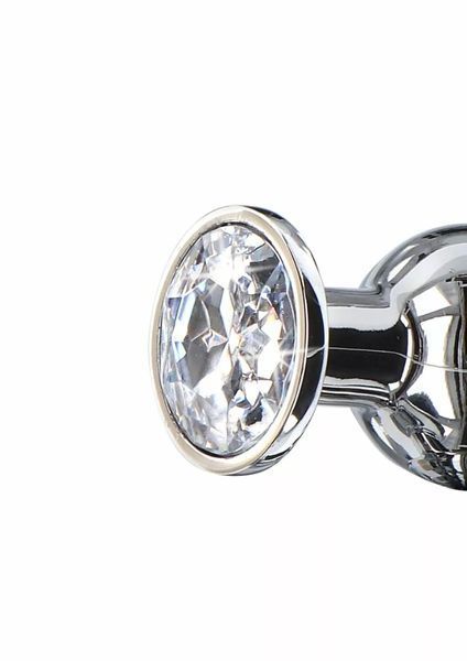 Анальная пробка с кристаллом Toy Joy Diamond Bum Bijou серебристый, Medium TJ10271 фото