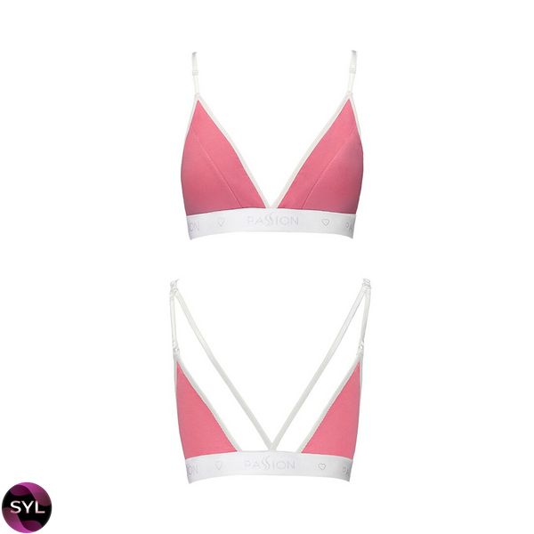 Спортивний топ з подвійними бретелями Passion PS007 TOP pink, SO4273 SafeYourLove