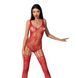 Bodystocking ażurowy z imitacją pończoch Passion BS074, kolor Red