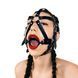 Gag mask with silicone ring Art of Sex - Tamer, Genuine leather, Black