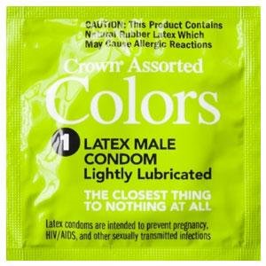 Тонкие цветные презервативы Crown Colors UCIU000119 фото