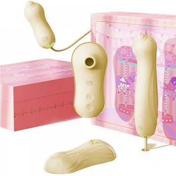Набор&nbsp;секс игрушек Zalo UNICORN Vibratrion&nbsp;&&nbsp;Thrusting&nbsp;Set&nbsp;-&nbsp;Yellow ZL30240 фото