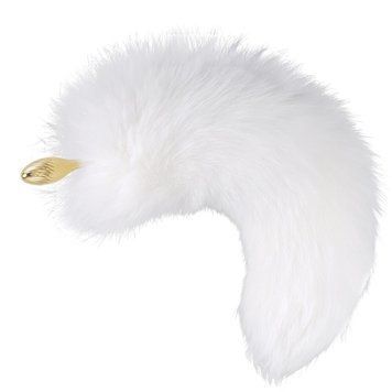 Металлическая анальная пробка Лисовый хвост LOCKINK SEVANDA White Fox-Tail SX0865 фото