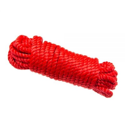 Шелковые верёвки для шибари красная 10м. F61334 фото