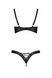 Passion Celine Bikini / eco-leather set, open bra, lace-up thong, size 4XL/5XL
