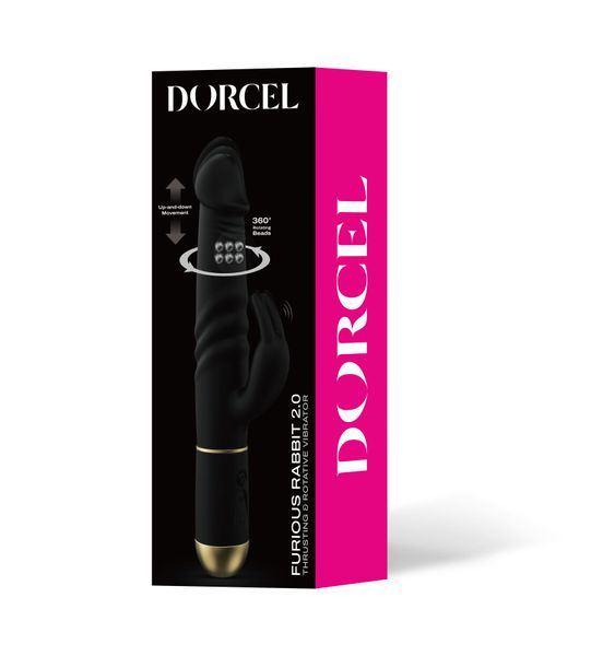 Вібратор Dorcel Furious Rabbit 2.0 зі зворотно-поступальними рухами головки, перезаряджуваний SO4876 SafeYourLove