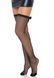Leg Avenue Bow back seam thigh highs One size, satin bow, Black